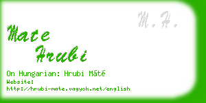 mate hrubi business card