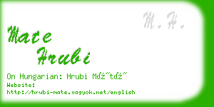 mate hrubi business card